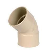 Elbow 45° female, for PVC 80 downspout, sand colour