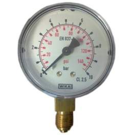 Trockenmanometer D.63 Radial von 0 bis 10 bar - Sferaco - Référence fabricant : 1643006