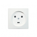 White power socket, 2 poles plus earth, 20A 