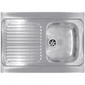 Stainless steel sink 1 bowl 1 drainer 900x600