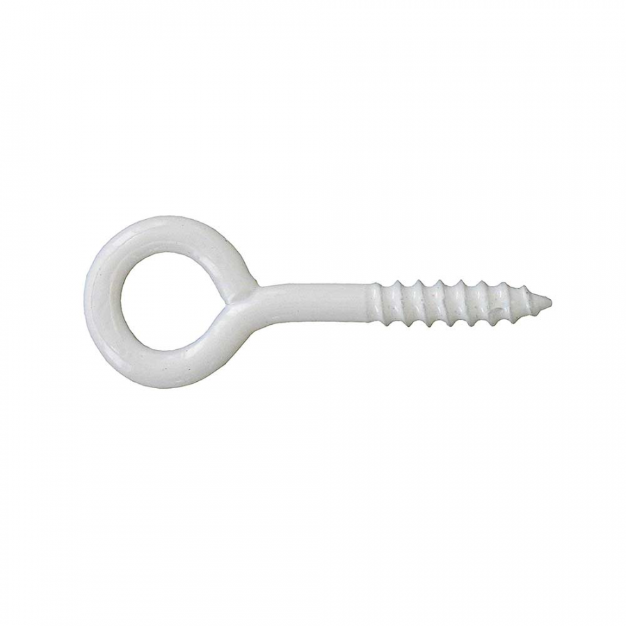 Screw-in spike, steel, white, rilsanized, 6 x 40 sc, 2 pieces