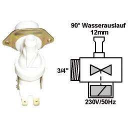 Válvula solenoide universal de 1 vía, entrada de 90°, 3/4 de salida de 12 mm. - PEMESPI - Référence fabricant : 284936