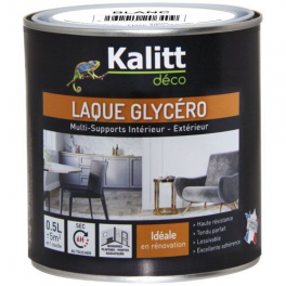 Peinture laque glycéro satin brillant blanc 0.5 litre - KALITT - Référence fabricant : 539149