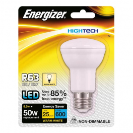 Bombilla reflectora LED R63 E27, 600 lúmenes, 9,5W/50W - Energizer - Référence fabricant : ES13022