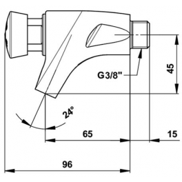 Grifo de lavabo de pared Presto 504 12x17 agua caliente - PRESTO - Référence fabricant : 62020