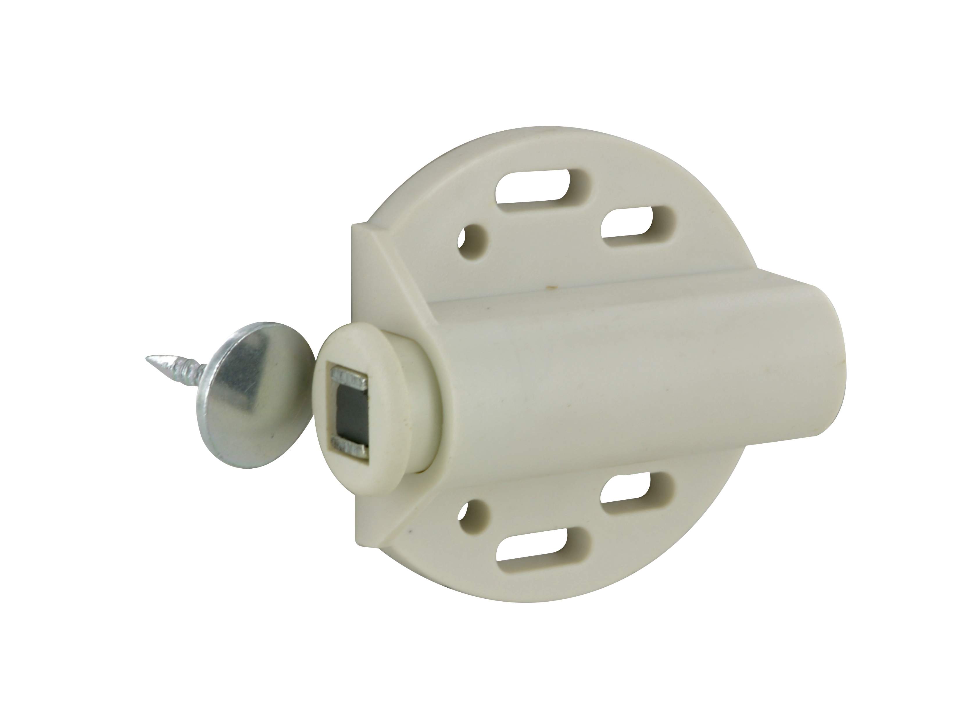 Loqueteau magnétique à pression 6kg blanc, entraxe 32 mm