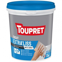 Composto lisciante per finiture extra fini, uso interno, 1,5 kg, bianco - TOUPRET - Référence fabricant : 545584