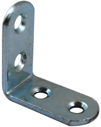 Supporto per sedia con estremità rotonda, 30x30x15 mm, acciaio galvanizzato