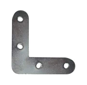 Window bracket with round end, 60x60x16 mm, galvanized steel