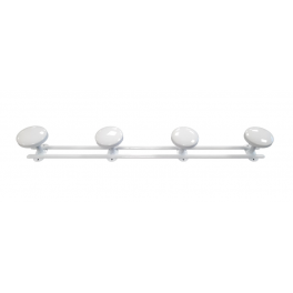 Percha con 4 cabezas de acero blanco, diámetro 65 mm, L. 592 mm - CIME - Référence fabricant : 57510