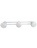 Patère à 4 têtes en acier blanc diamètre 65 mm, L. 610 mm