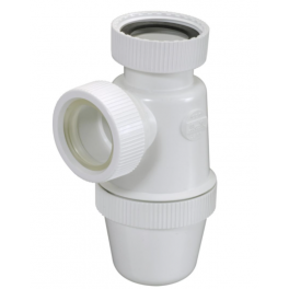 Sifón de lavabo PVC-C a rosca, tuerca 33 x 42 para agua muy caliente - NICOLL - Référence fabricant : 1YFECB