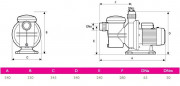 PULSO 1.5 hp single-phase 22m3/h filter pump