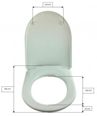 Abattant Selles ROYAN 2 mini, Allia Prima 2 Compact et Prima 2 Compact d'angle (0102001), blanc