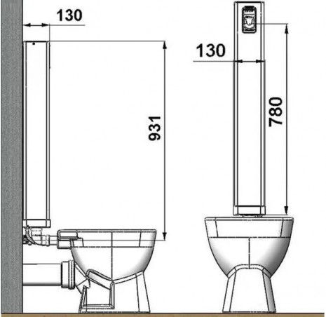 TUBCHASS" 6L side feed tank