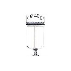 Wing valve D39.5 for plastic washbasin drain