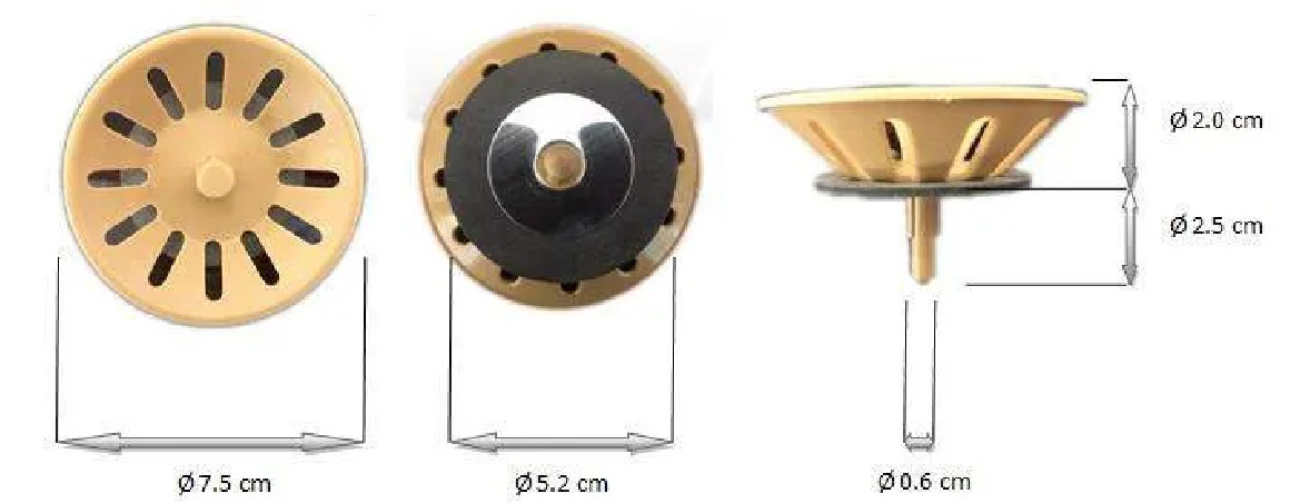 Cesta extraíble de PVC Terre de France de 75 mm de diámetro