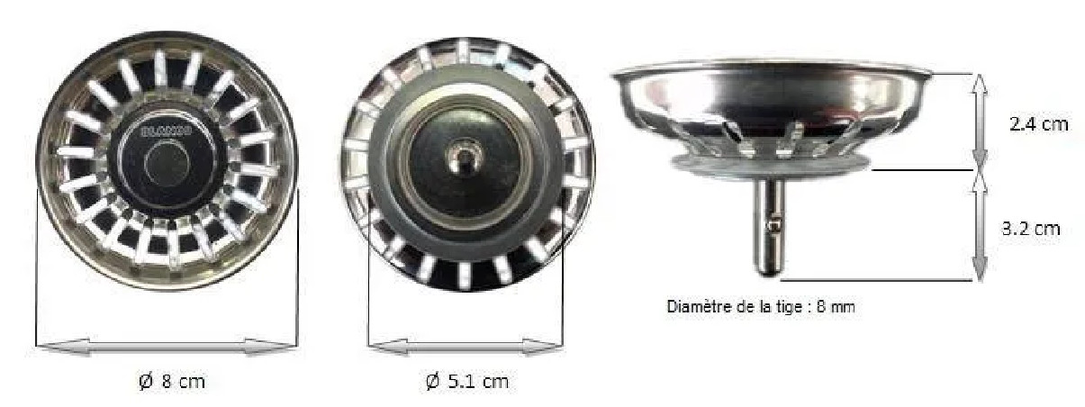 Panier amovible Inox