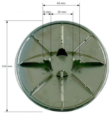 Cubierta de ABS cromada para el tapón Turboflow D.90