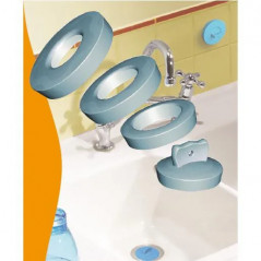 Bouchon universel Blanc pour évier, lavabo, lave mains ou baignoire 