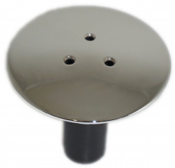 Grille champignon chromé D.90 - Sorite latérale + Tube garde d\'eau