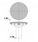 Coperchio in metallo con tubo di scarico di 90 mm di diametro per scarico di 60 mm