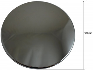 Chrome plated ABS cover with drip tube for 90mm diameter drain