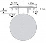 Coperchio D.120 in metallo cromato solo