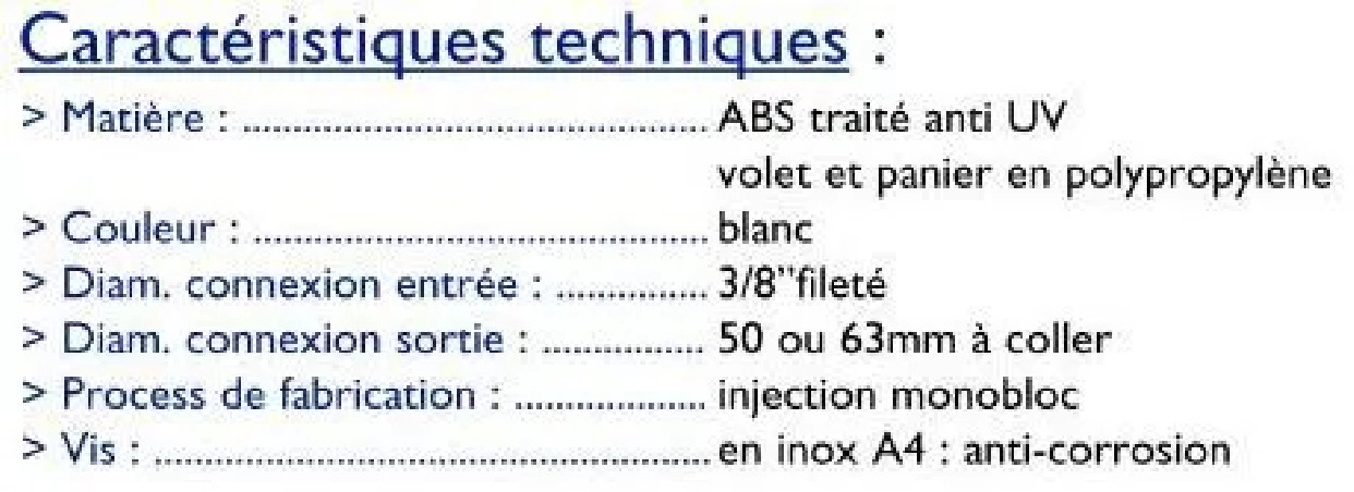 Régulateur de niveau Vitalia seul