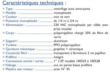 Pompe EDG 1/2.5 Ch. 9,5 m3 par heure