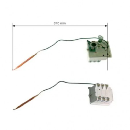 Termostato de seguridad de disco de tres polos 1 bombilla 370 mm