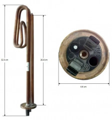 Heating element with round flange 2000W - 23 cm