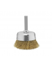 Brosse en acier laitonné ondulé monté sur tige Ø50mm x 17mm