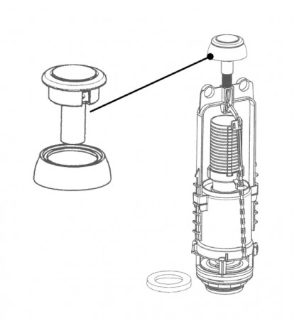 Ensemble bouton poussoir chromé STORM33A, SWITCH22A