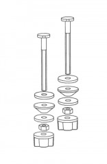 Tornillos para la fijación del tanque / tazón