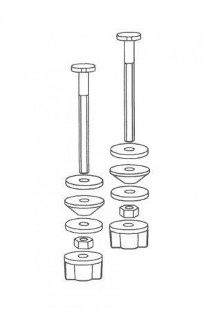 Tornillos para la fijación del tanque / tazón