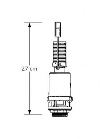 Mécanisme de chasse pour réservoir SIAMP primo et rondo, simple volume