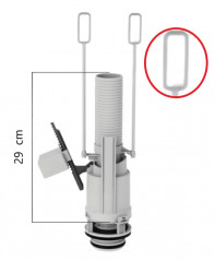 Mécanisme de chasse pour réservoir WC encastré Siamp 500, double touche