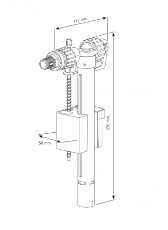 Float valve for flush mount 500