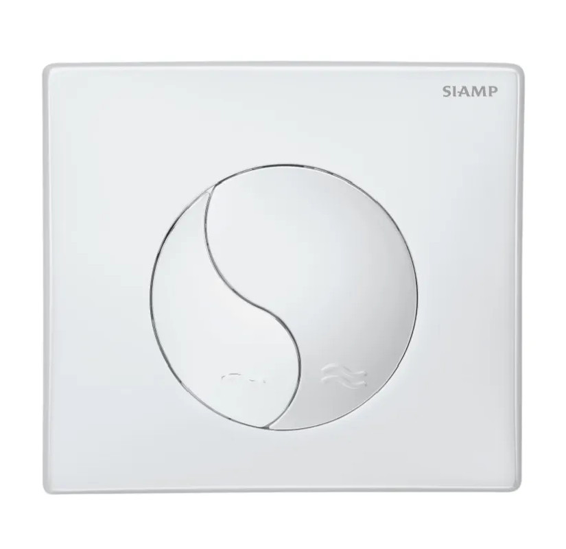 Plaque de commande SIAMP YIN YANG, double volume, blanche