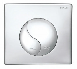 YIN YANG plate, bright chrome