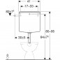 1-button interruptable low flush with flush elbow