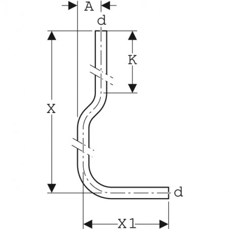 High flush toilet hose with collar