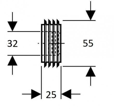 Ligature diameter 32/55 mm for WCs