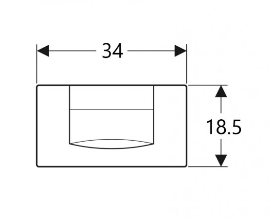 1-Tasten-Platte altes Modell Weiß