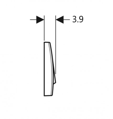 1-Tasten-Platte altes Modell Weiß