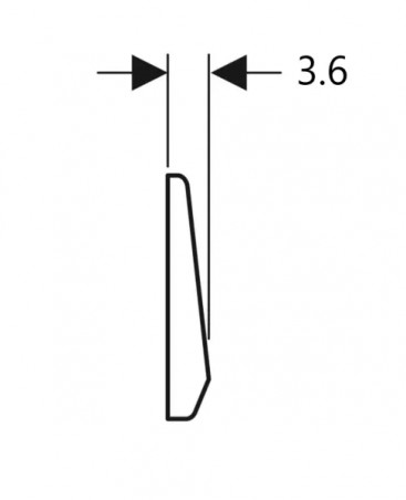 1-Tasten-Highline-Schild aus verchromtem Metall (öffentlicher Ort)