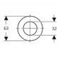 Joint d'étanchéité Geberit  mécanisme de chasse,  63 x 32 mm, 818.109