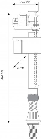 Silent vertical float valve 99B