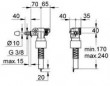 Float valve for concealed cisterns